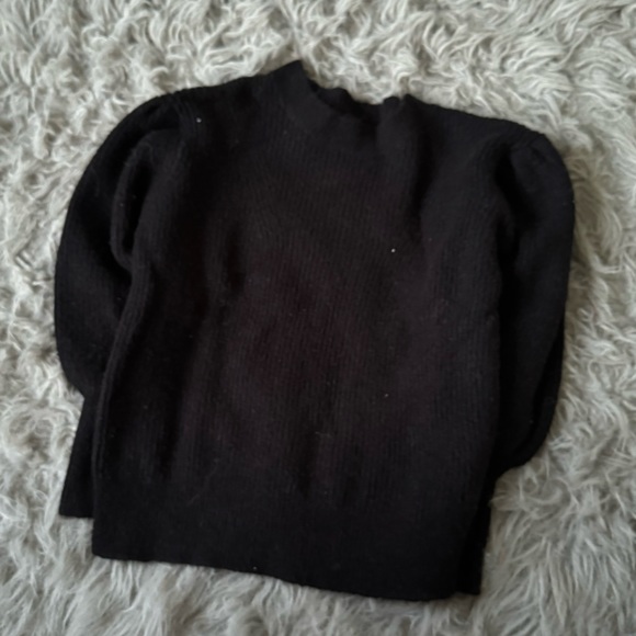 Black leg of mutton sleeve sweater - Picture 3 of 3